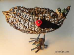 Embellished Wire Bird